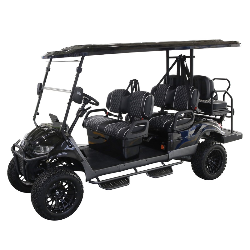 48V5KW six seater Golf car with Double A arm suspension Steel chassis Made in China
