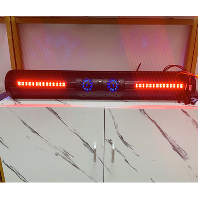 Dışarıda Güçlendirilmiş ATV UTV Golf Araba BT Bağlantısı 8 Hoparlör Ses Çubuğu LED Işığı ile Su geçirmez 500 Watt