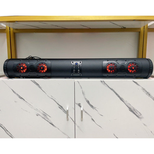 Dışarıda Güçlendirilmiş ATV UTV Golf Araba BT Bağlantısı 8 Hoparlör Ses Çubuğu LED Işığı ile Su geçirmez 500 Watt