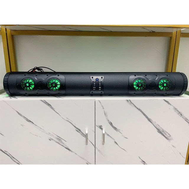 Dışarıda Güçlendirilmiş ATV UTV Golf Araba BT Bağlantısı 8 Hoparlör Ses Çubuğu LED Işığı ile Su geçirmez 500 Watt