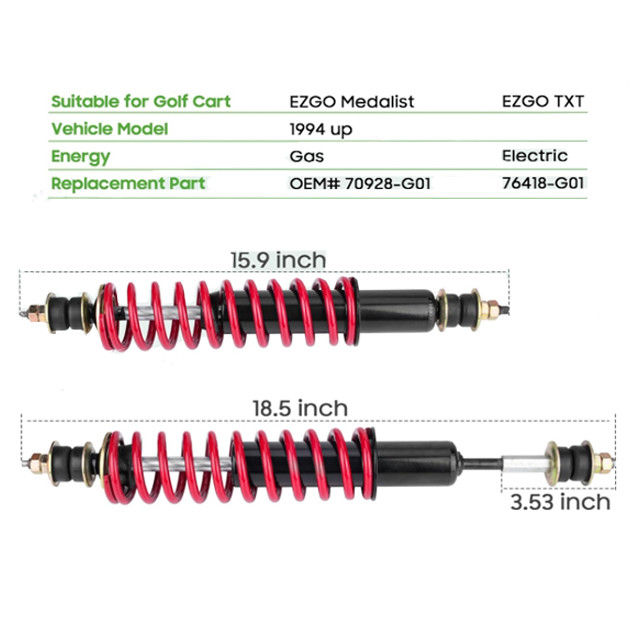 Golf arabası ağır görevli bobin ön / arka şok emici EZGO TXT 94-up 70928G01 için