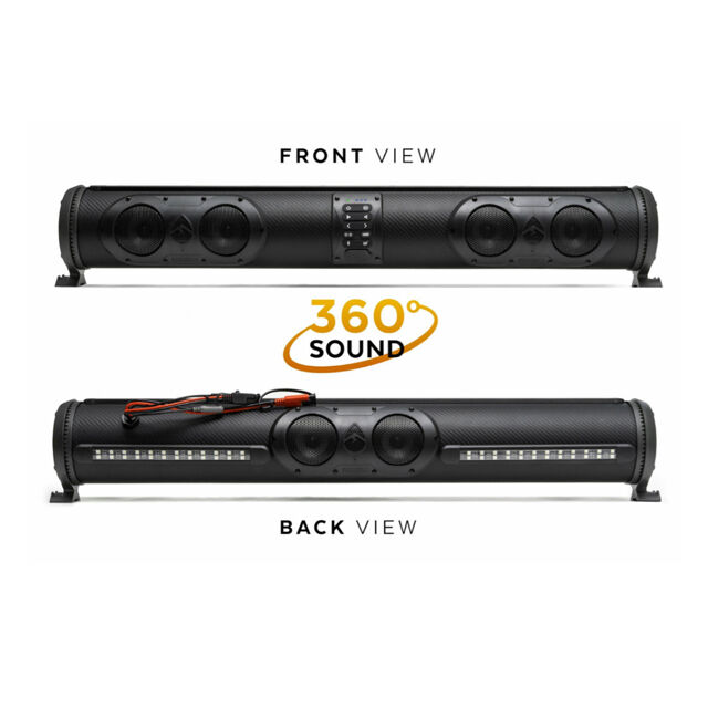 Sound Bar Sistemleri Yüksek Kaliteli UTV ATV Ssv Ses Özel Mavi Diş 4 Hoparlör Uzaktan Kumanda IP66 Su Geçirmez USB