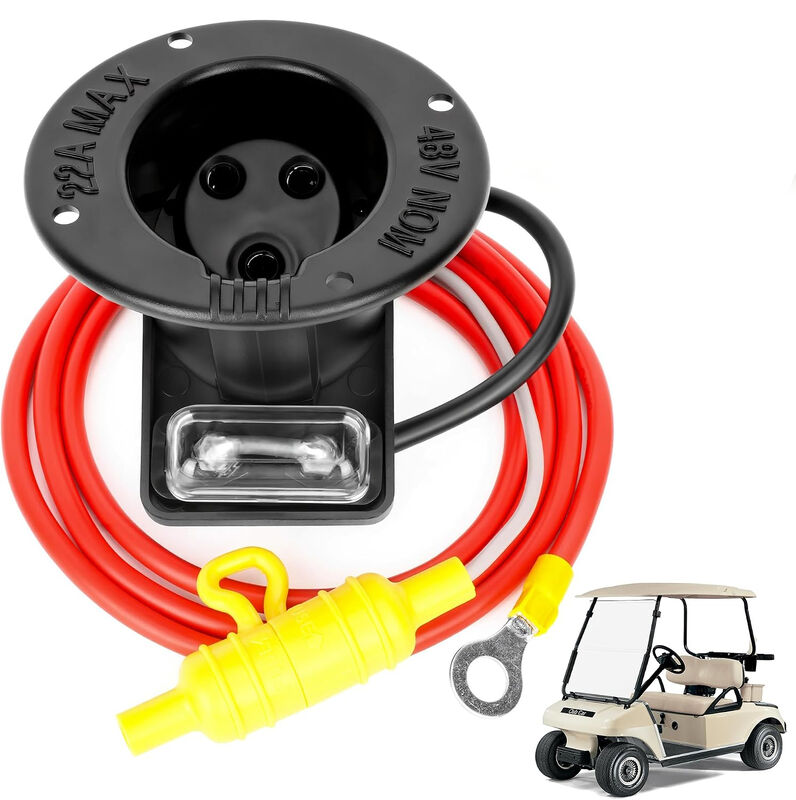 Club Car DS Şarj Aleti Sigorta Düzeneği 101802101 Premium Yükseltme Entegre 48V Sigorta Komple Kablo Demeti