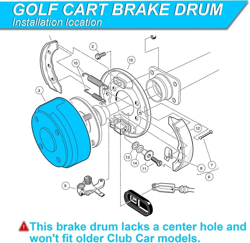 Golf Cart Brake Drums for Club Car Ds 1995-up & Precedent 2004-up Gas&Electric